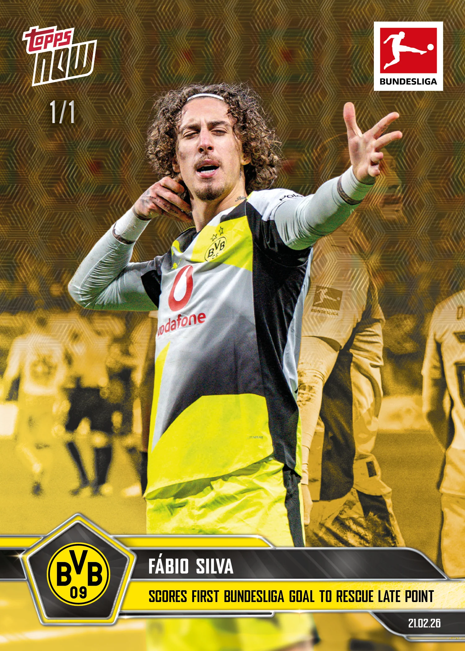 Fábio Silva- 2025-26 Bundesliga Topps NOW® - Card 131 - PR: 295