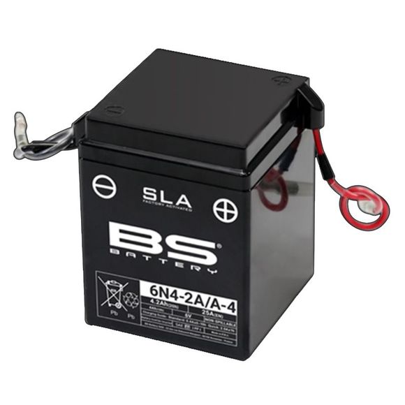 Batterie BS Battery SLA 6N4-2A/A4 ferme Type Acide Sans entretien/prête à l'emploiRef : 1114579