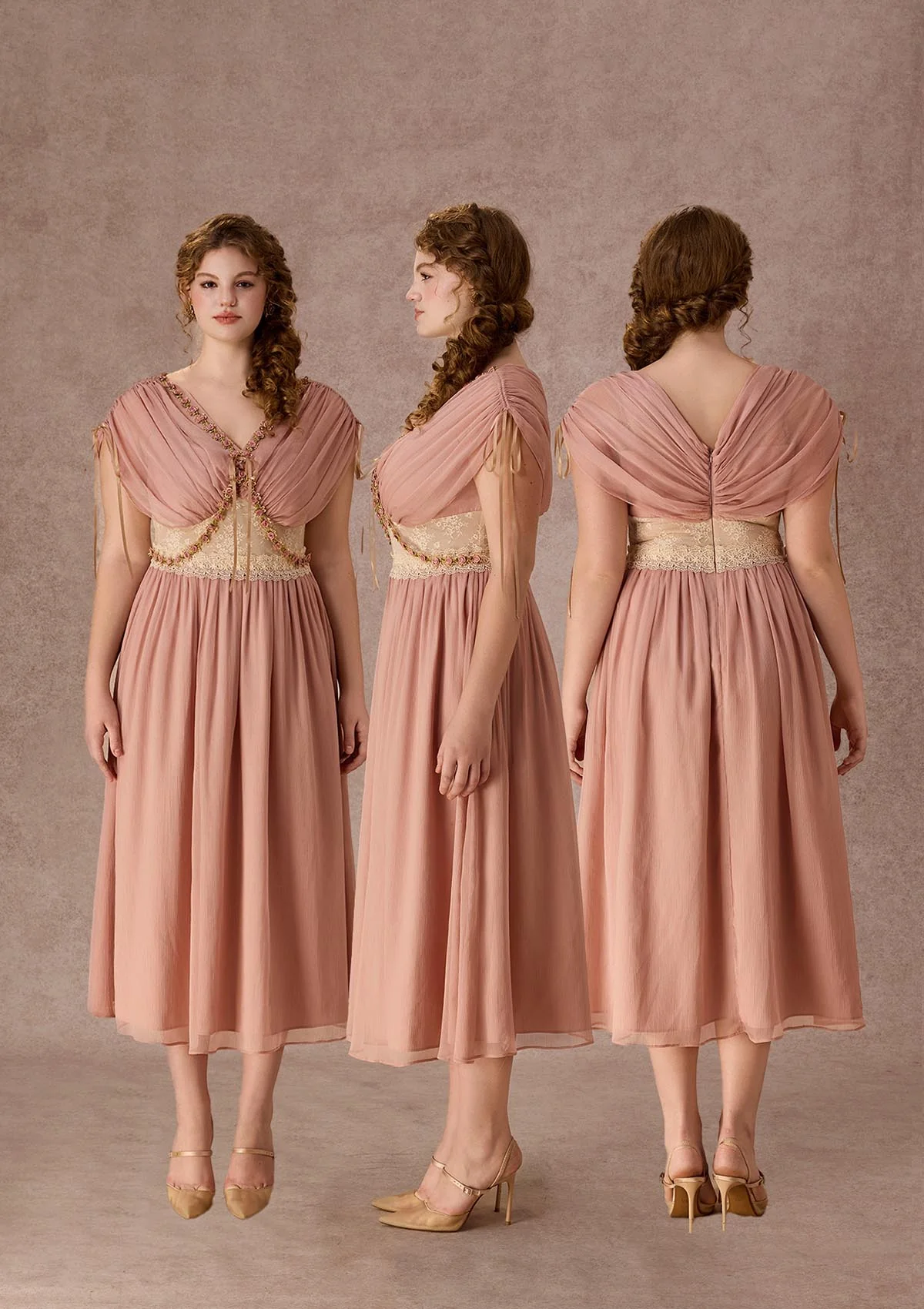 Curve&Plus Rose Olive Dress