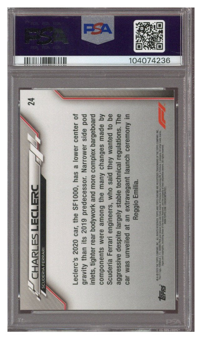 2020 Topps Chrome F1 Sapphire Edition Charles Leclerc #24 PSA 10