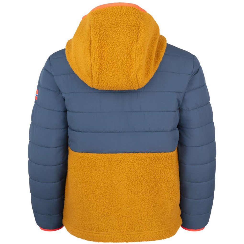 Trollkids Romsdalen Jacket Kids - Bronze/Mystic Blue/Flame Orange