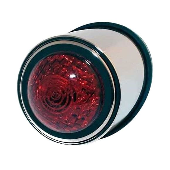 Brazoline School Round Chrome LED Tail Light Universal - GrayRef: 6104