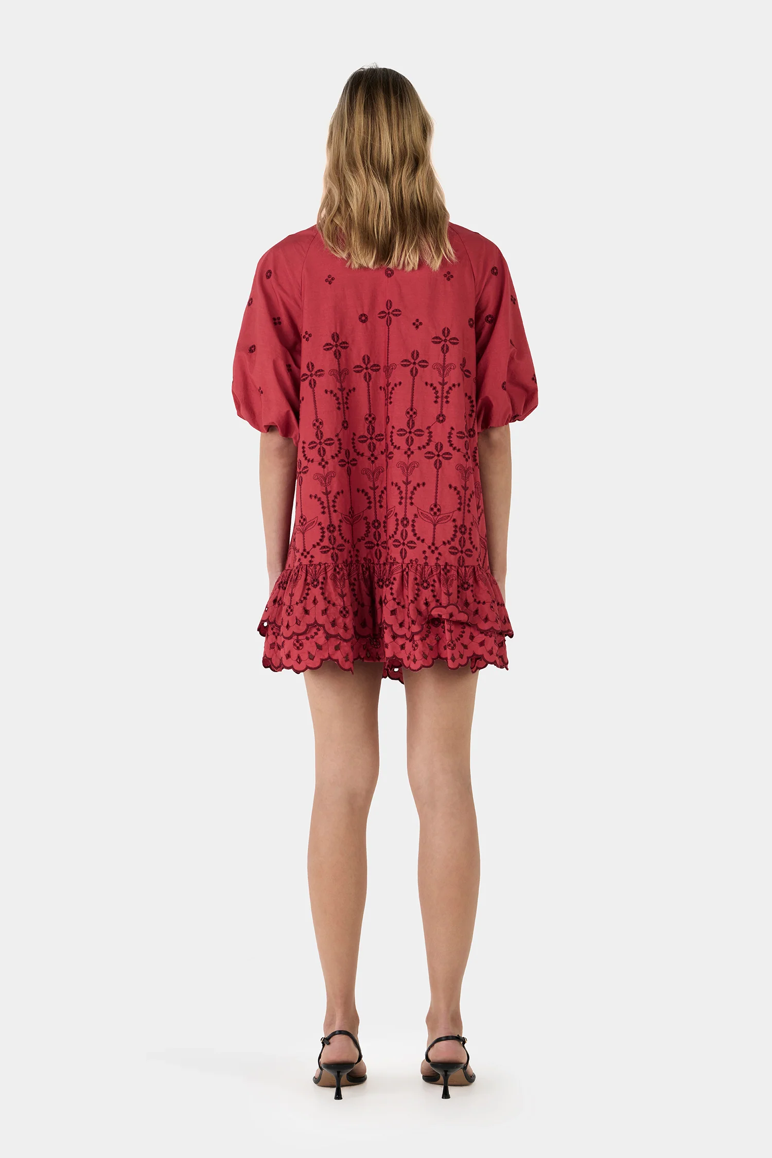 Poppy Mini Dress Cherry Anglaise