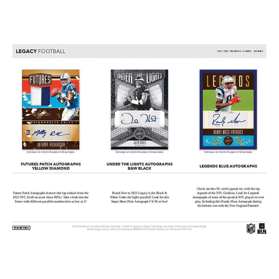 2023 Panini Legacy Football NFL Hobby Box