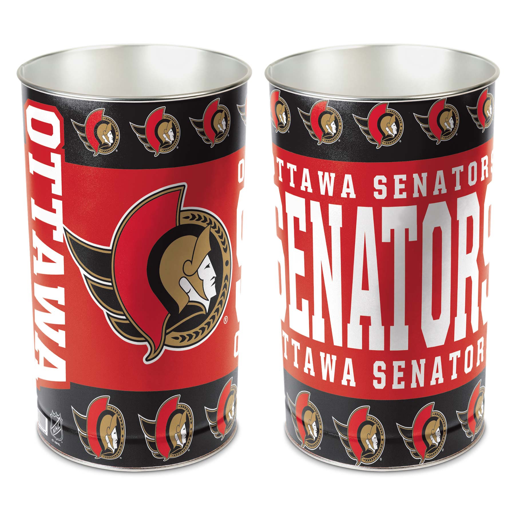 Ottawa Senators WinCraft Metal NHL Wastebasket