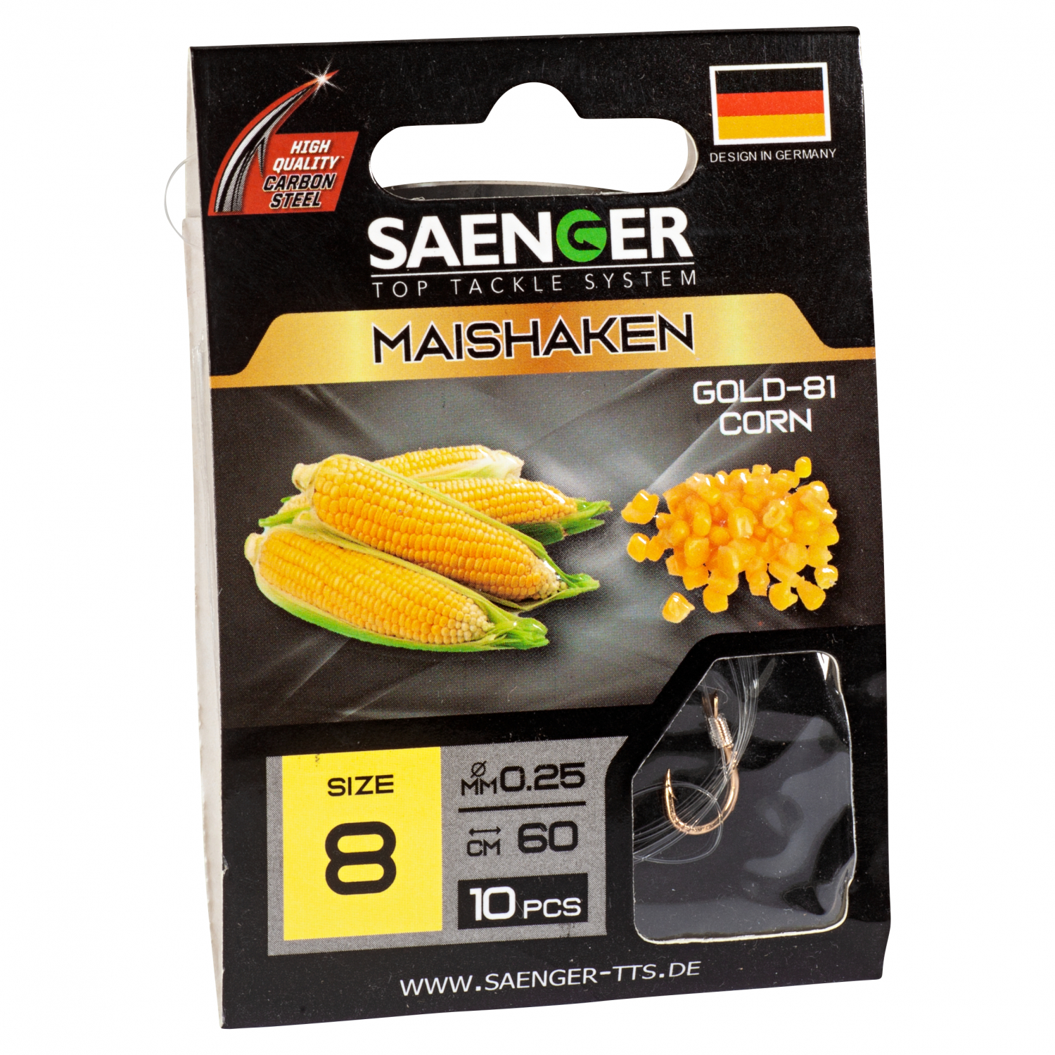 Sänger Target fish Hook, tied (Corn Hook Gold-81)