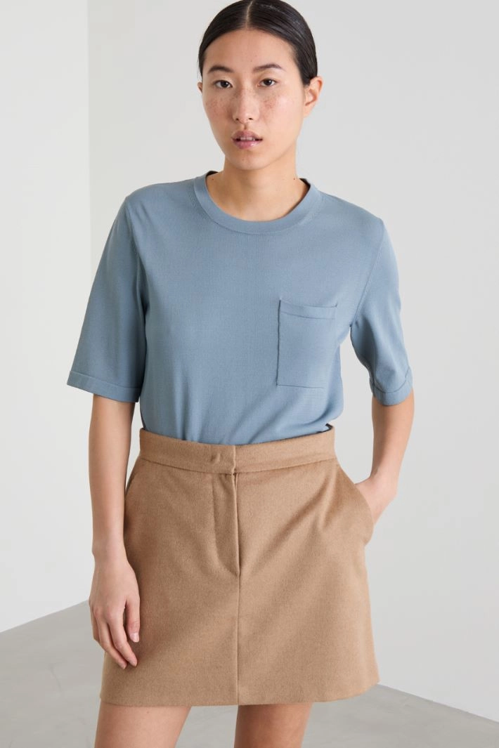 Viscose sweater with pocket - SUGAR PAPER