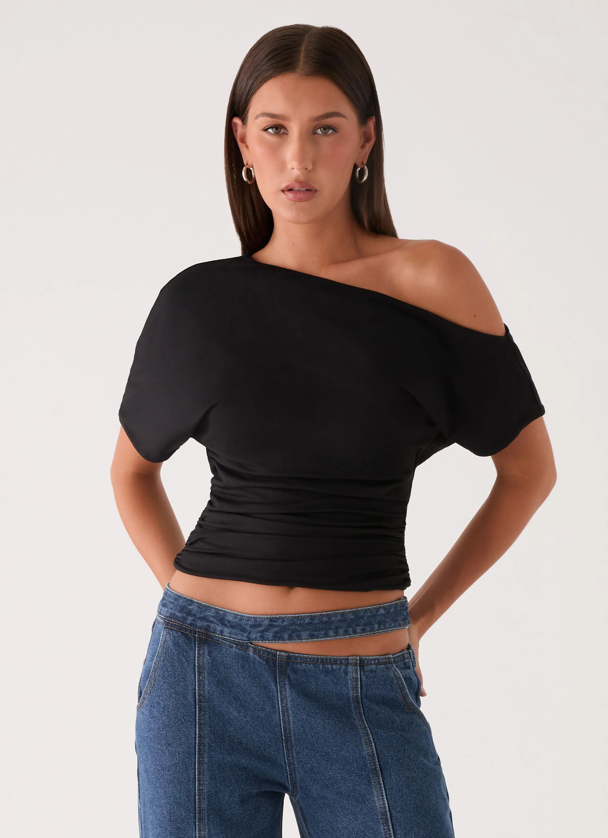 Janni Off Shoulder Top - Black