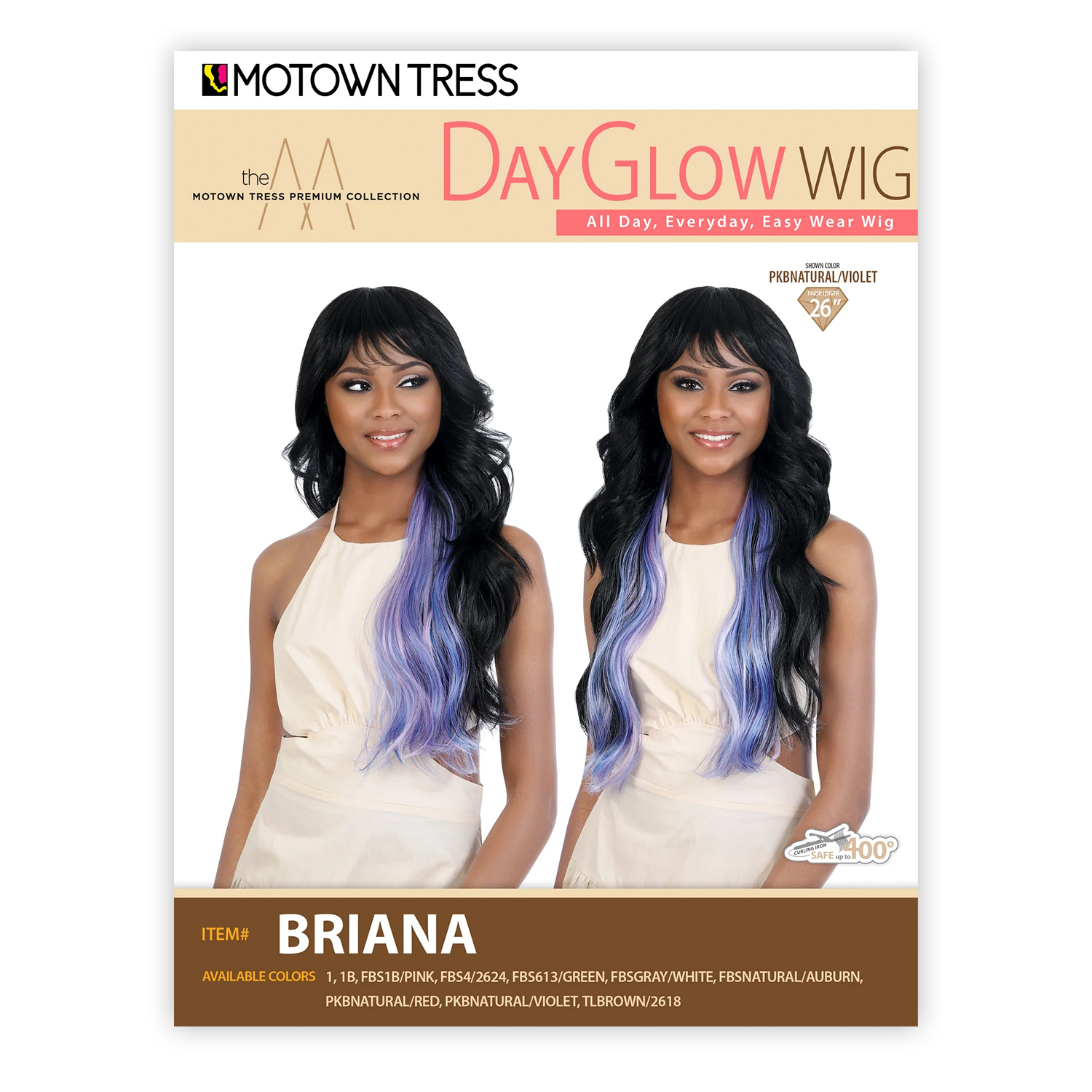 Motown Tress Day Glow Wig Briana