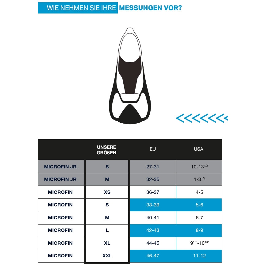 AQUASPHERE Microfin Training Fins - Black/Black