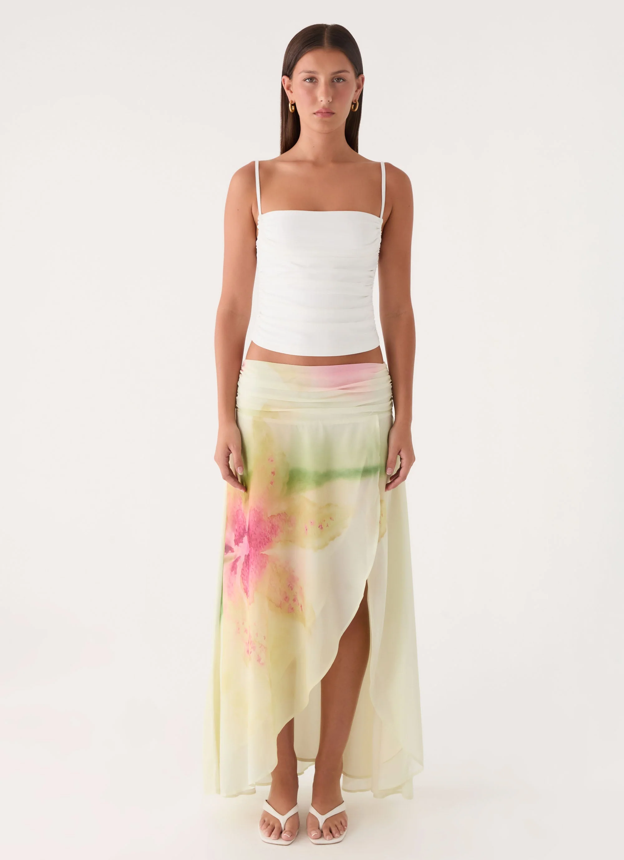 Effy Ruched Top - White