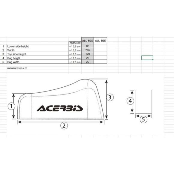 Universal Acerbis motorcycle cover - YellowRef: AE6329 / 0020086.060