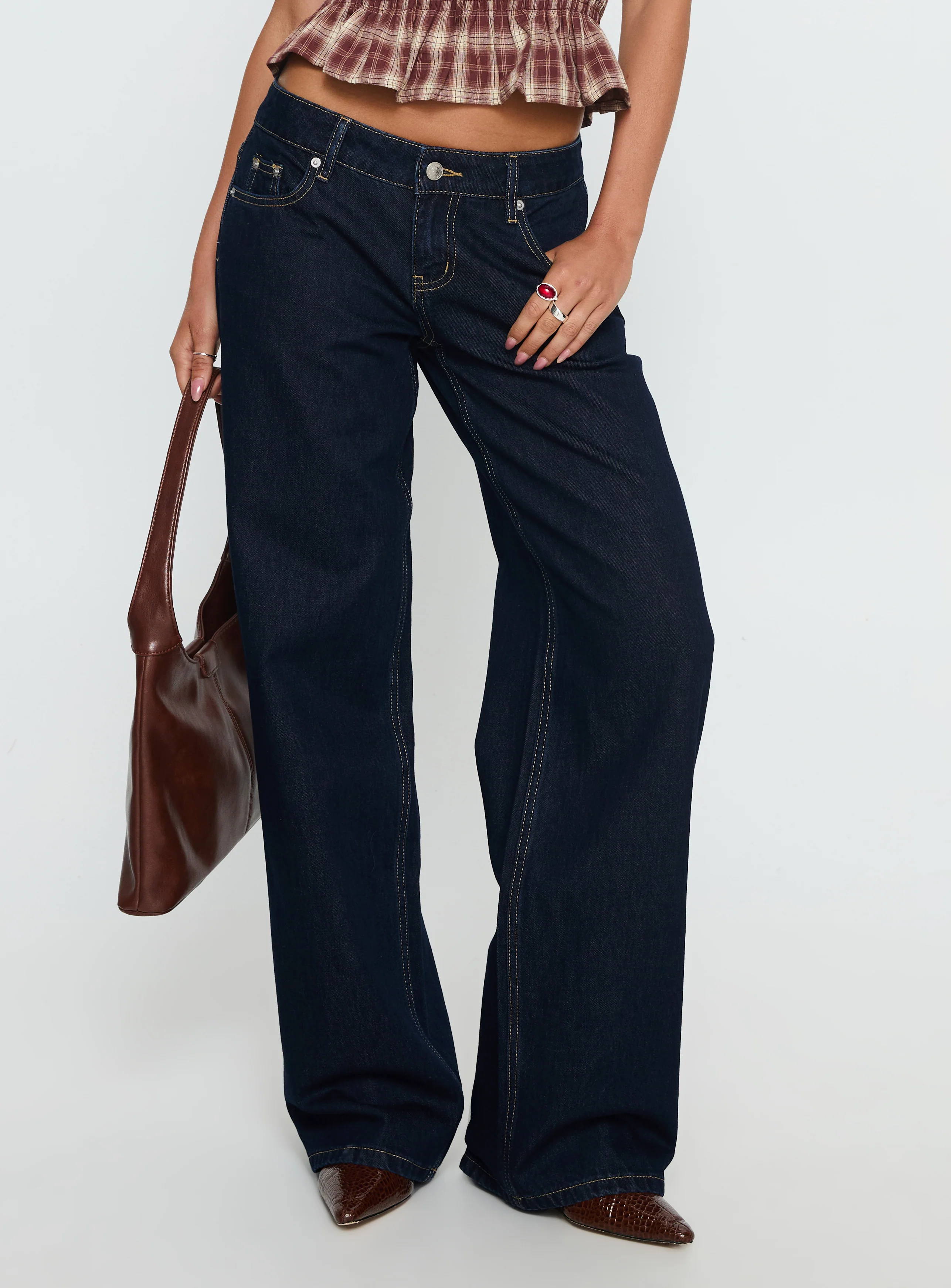Tidal Wave Low Rise Straight Leg Jeans Raw Denim