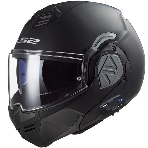 LS2 FF906 ADVANT modular helmet - SOLID - With 4X intercom - BlackRef: LS0999