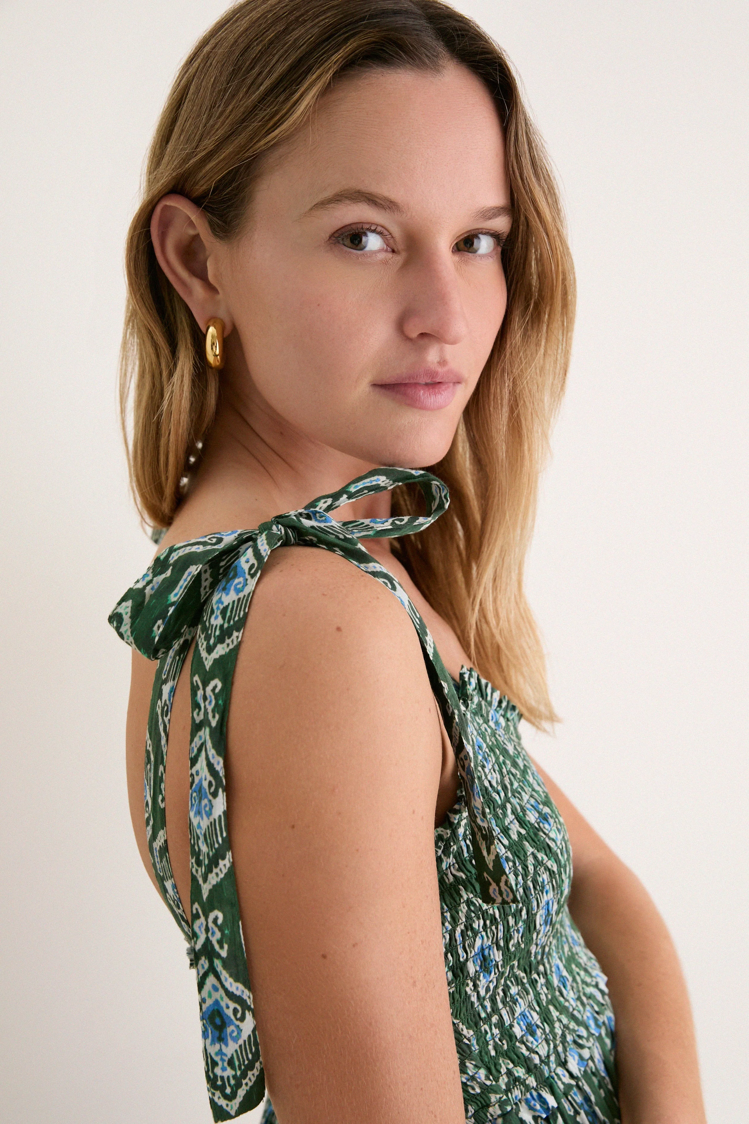 Green Indra Reece Maxi Dress