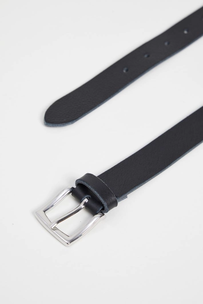 Belt with square buckle - BLACK