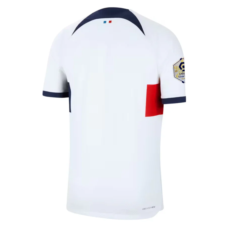 Paris Saint-Germain Authentic Match Vaporknit Away Jersey w/ Ligue 1 Patch 23/24 (White/Midnight Navy)