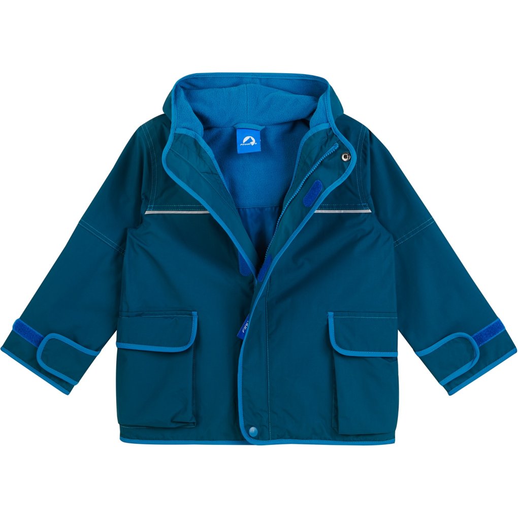 Finkid TUULIS EKO Zip-In Outer Jacket - utdoor Parka Kids - seaport/navy