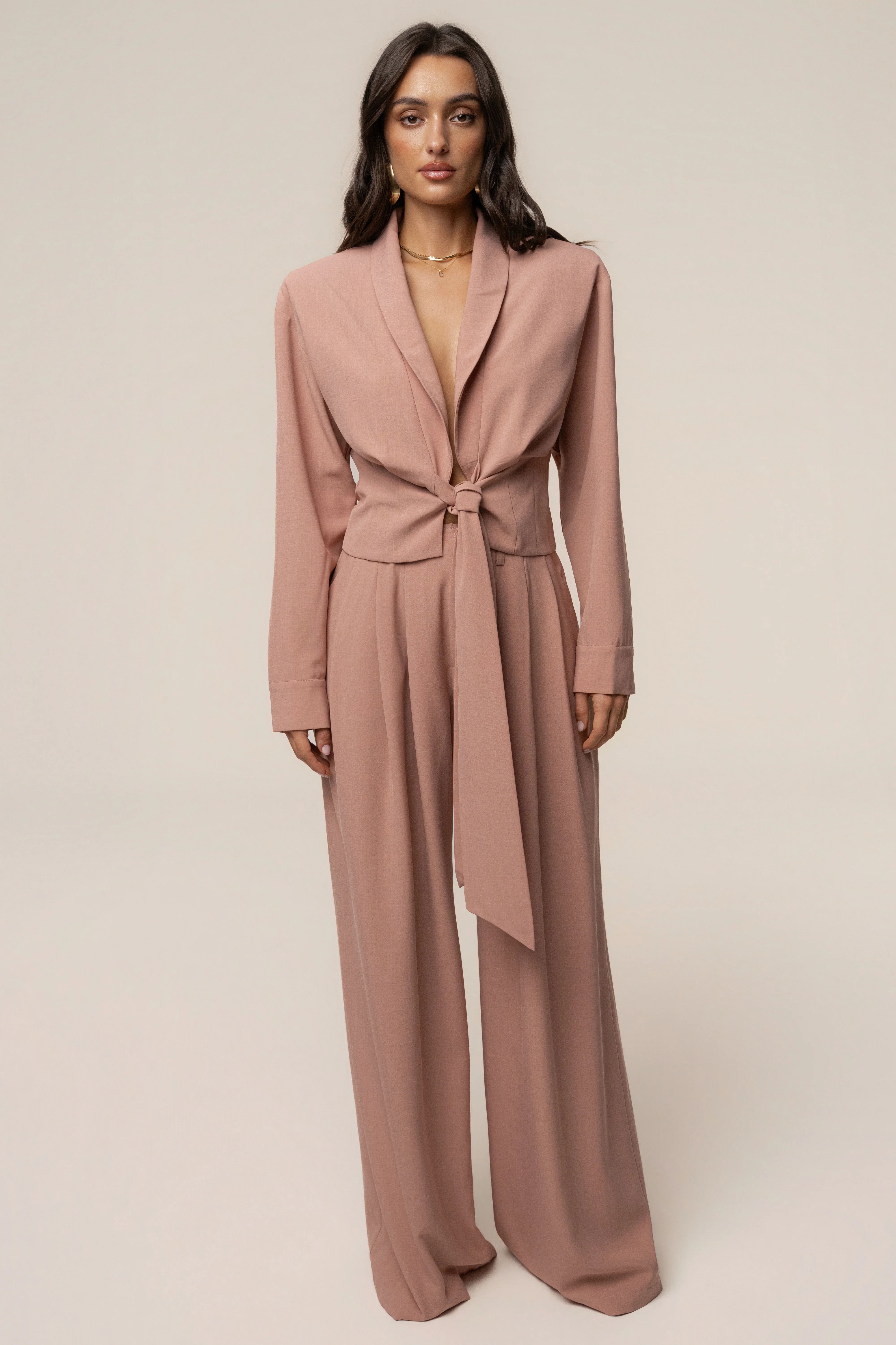 Mauve Estate Wrap Top
