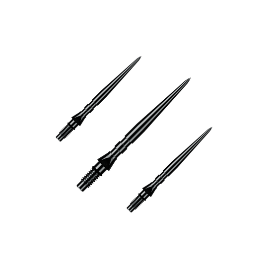 Winmau Switch Point Groove Steel Dart Tips - Black