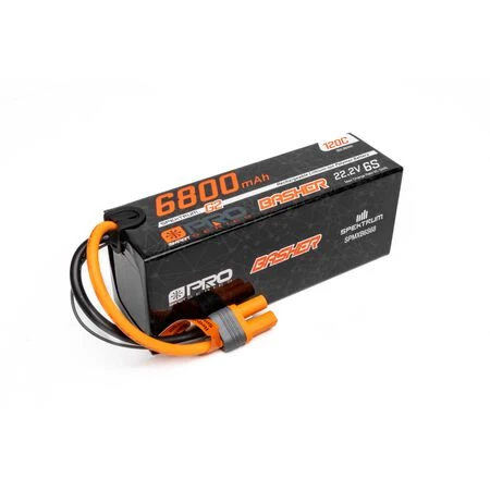 22.2V 6800mAh 6S 120C Smart G2 Pro Basher LiPo: IC5 SPMXB6S68 Spektrum