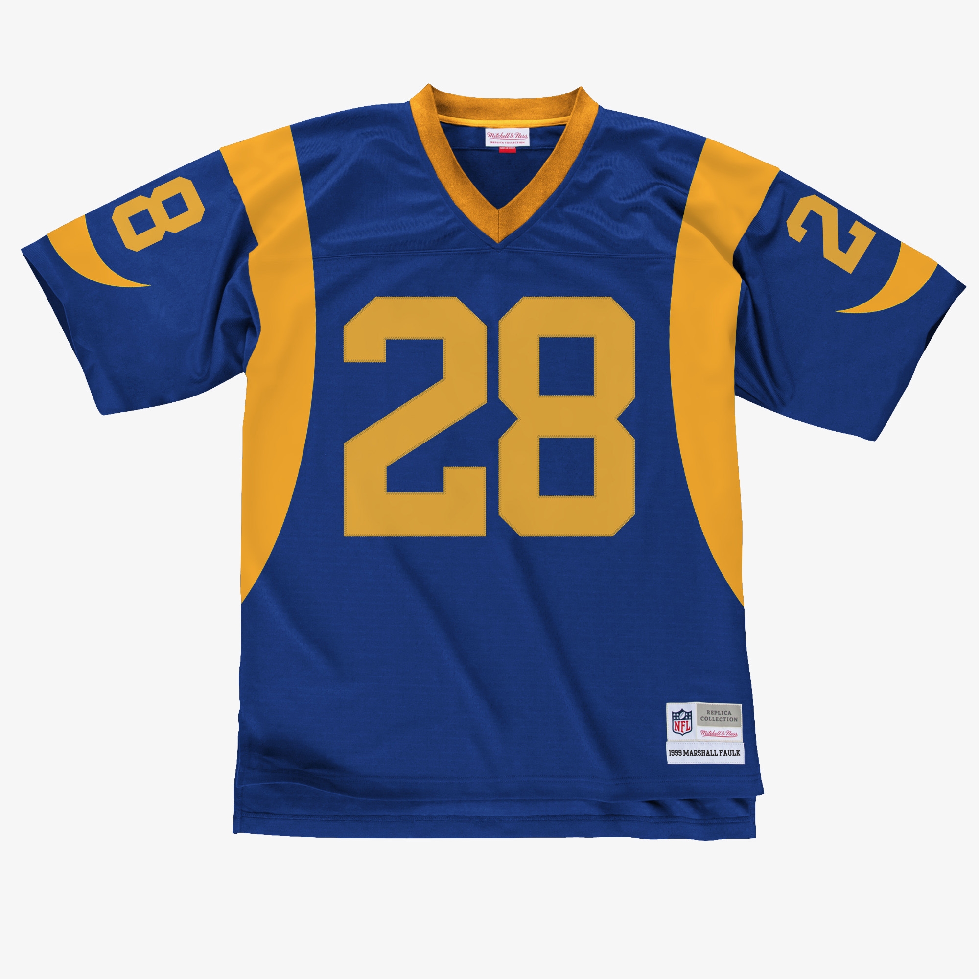Marshall Faulk #28 St. Louis Rams 1999 Legacy Throwback NFL Jersey Blue