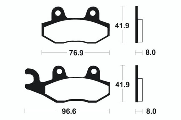Tecnium MX/Quad sintered metal brake pads - MO111Ref: TE00879A / 1022840