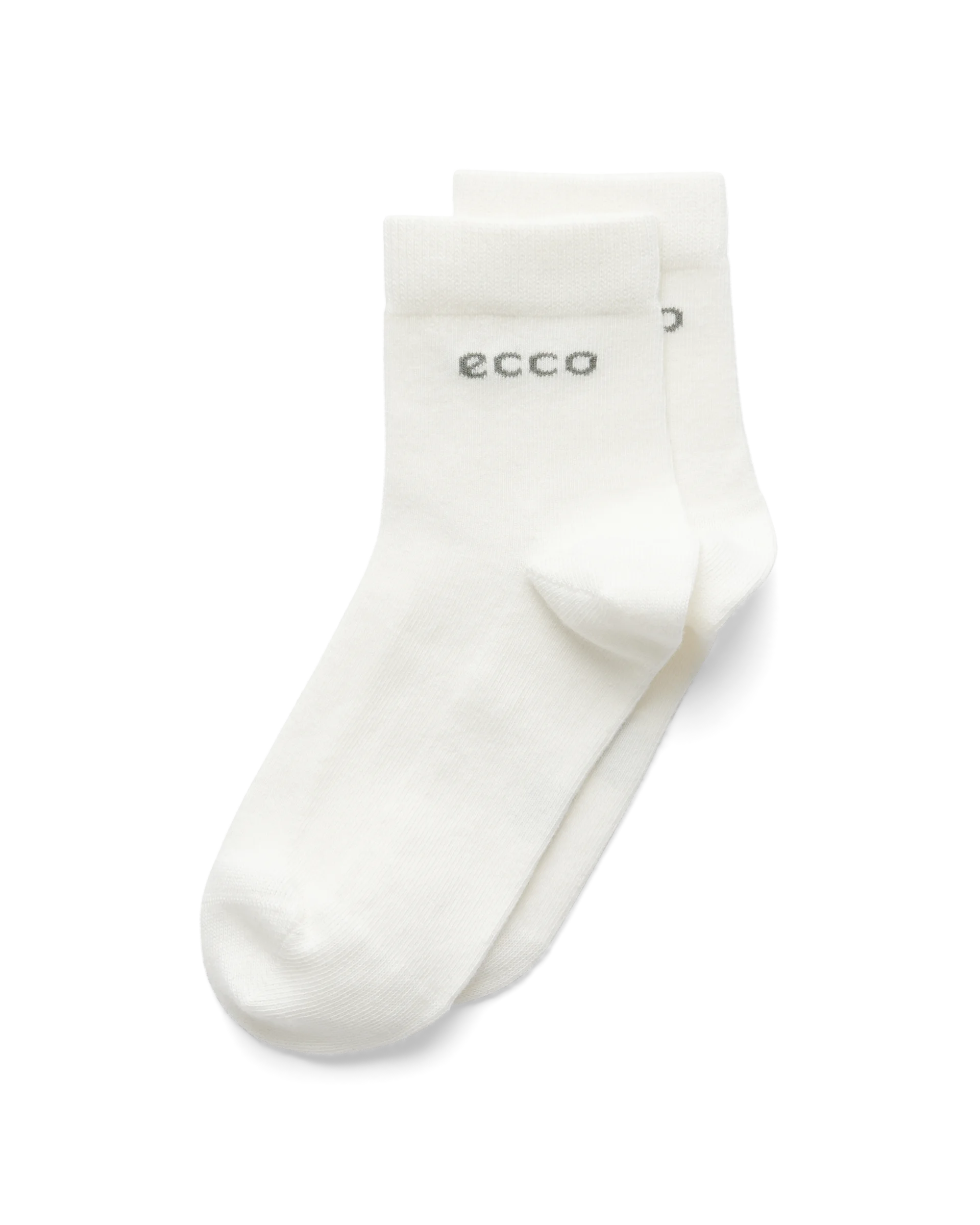 ECCO Play Longlife Mid Cut Kids 2-Pack Unisex Langlebige halbhohe Socken Weiß