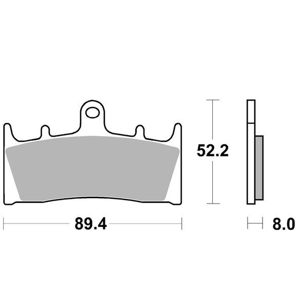 SBS 686HS Sinter Sintered Metal front brake padsRef: 686HS / 686070