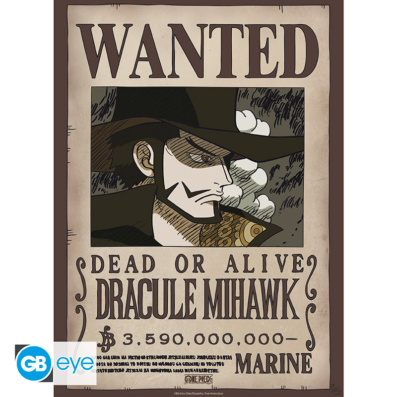 ONE PIECE Set 2 Chibi Posters Wanted Mihawk & Crocodile