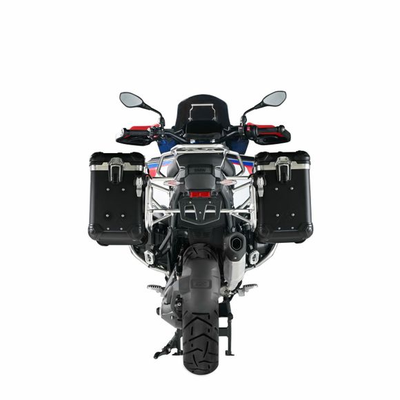 Touratech suitcase Complete kit ZEGA Evo 38/38 - Gray support included - Black anodizedBMW 1300 R 1300 GS ADVENTURE - 2024 - 2026Ref: Trt01305A / 01-035-7812-0