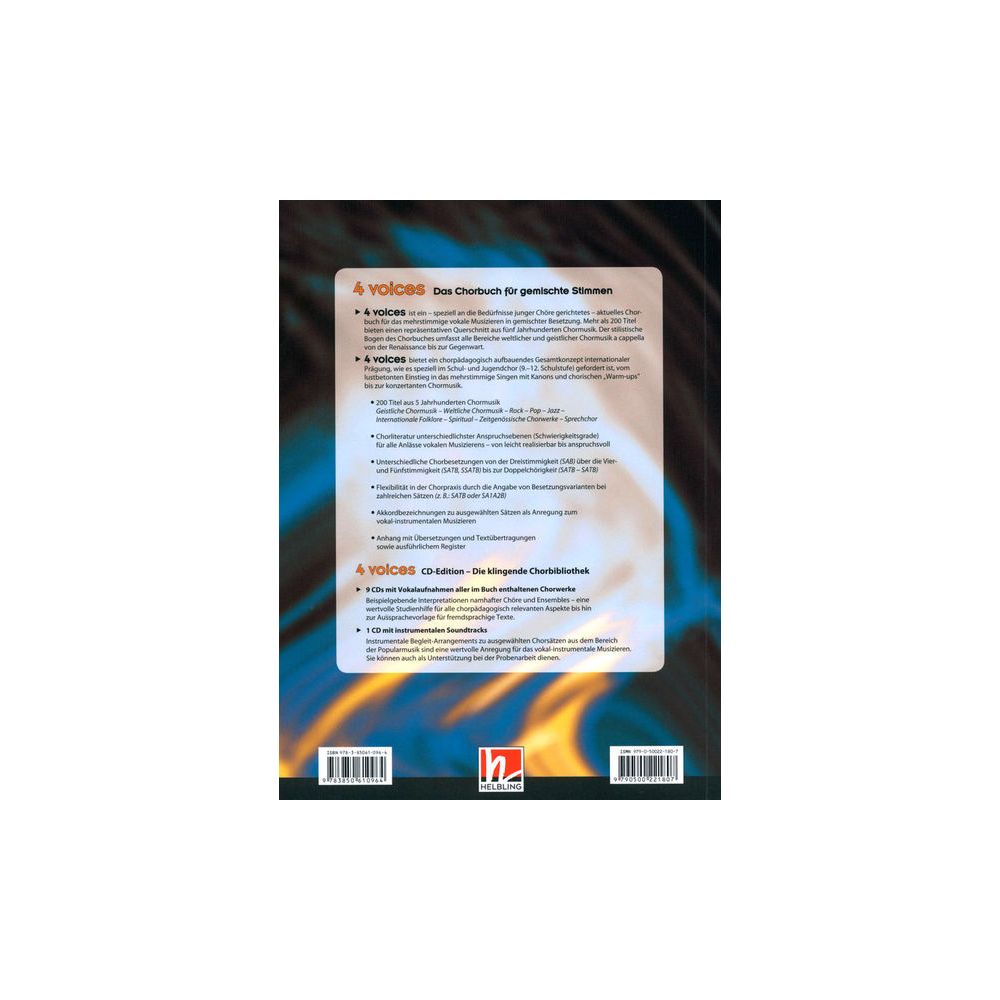 Helbling Verlag 4 Voices Chorbuch – Thomann Ireland