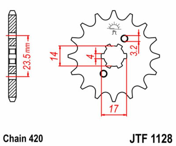 JT. standard steel 1128 - 420Ref: Jtc00285A / 1077207001