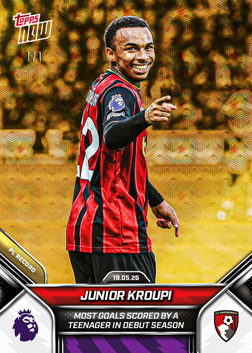 Junior Kroupi - 2025-26 Premier League Topps NOW® - Card 198