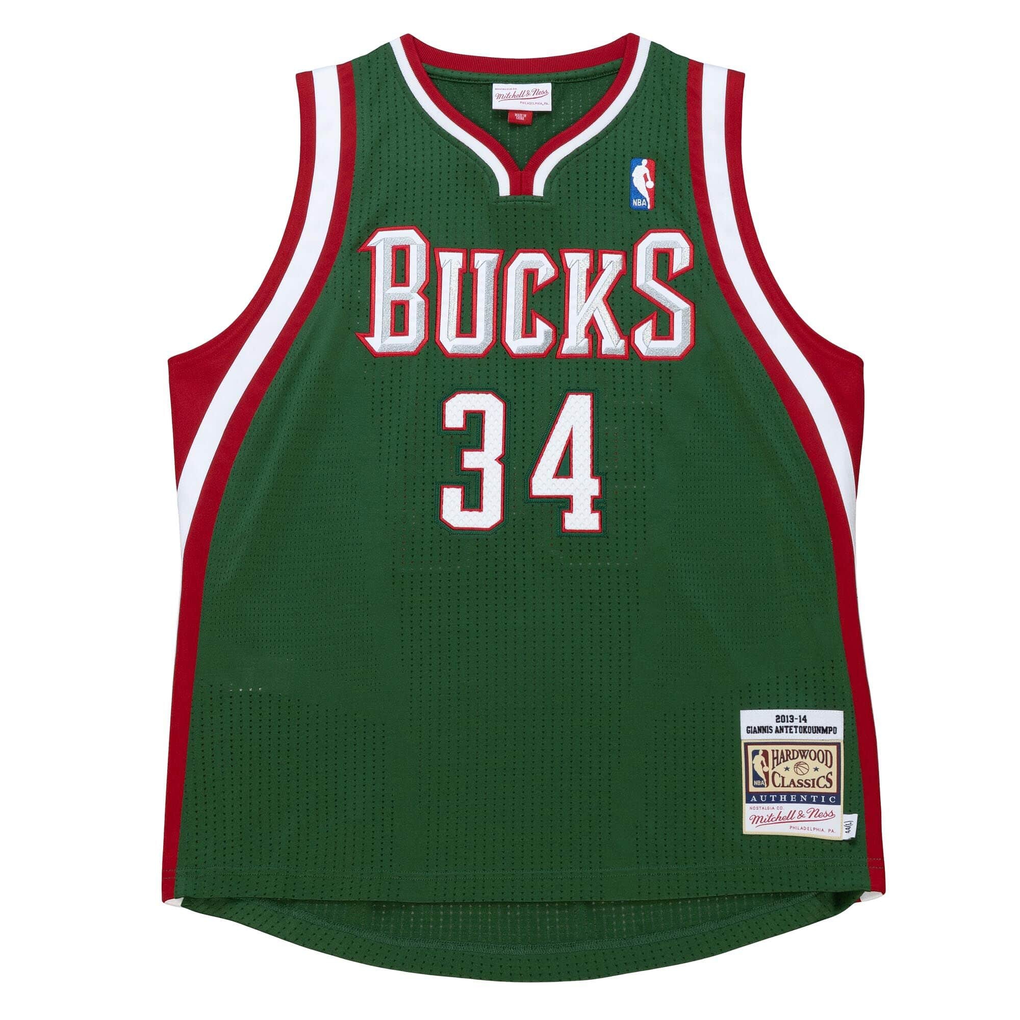 Giannis Antetokounmpo #34 Milwaukee Bucks 2013-14 Authentic NBA Trikot Green