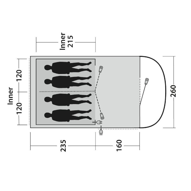 Outwell Sky 4 Tent - blue