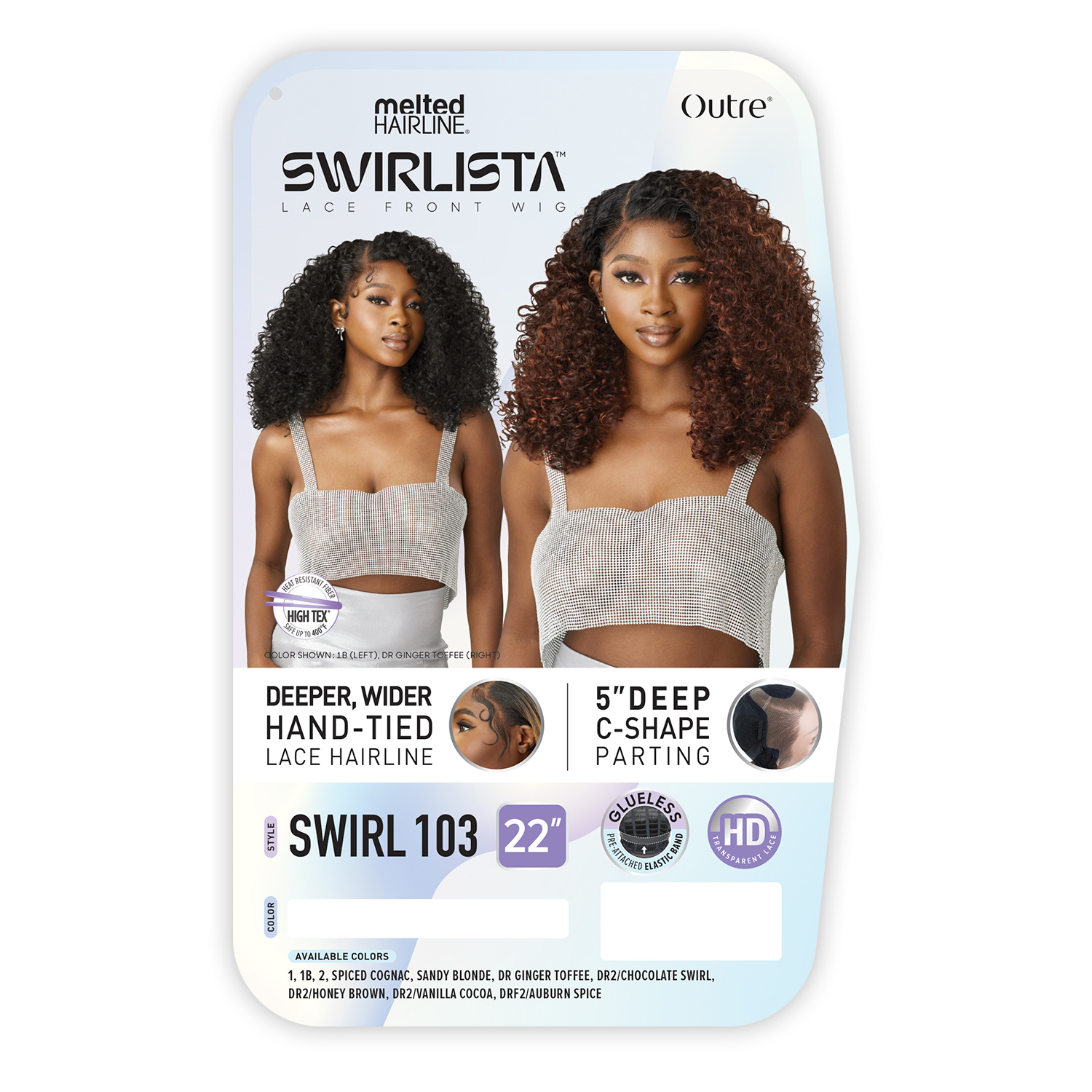 Outre HD Lace Front Wig Melted Hairline Glueless Swirlista Swirl 103