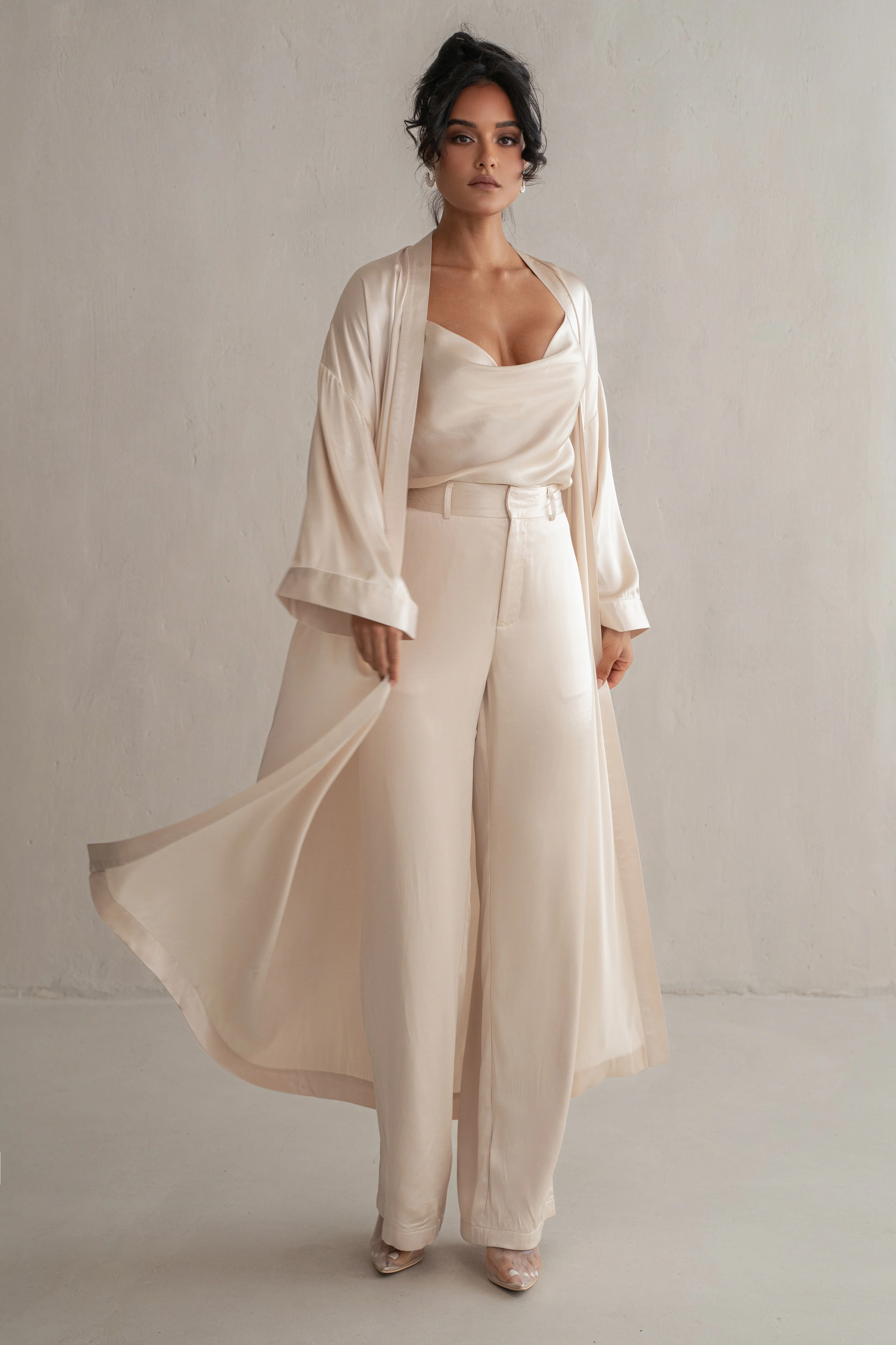 Champagne Ever After Satin Trousers
