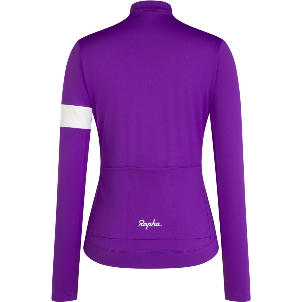 Rapha Core Thermal Long Sleeve Jersey Women - ultraviolet/white