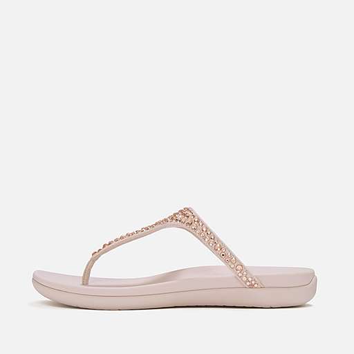 SOLAY Mixed-Crystal Toe-Post Sandals