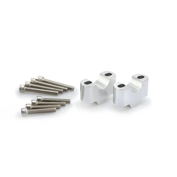 Puig Handlebar Risers 30mm high 29mm diameter Universal - GreyRef: PUI1008
