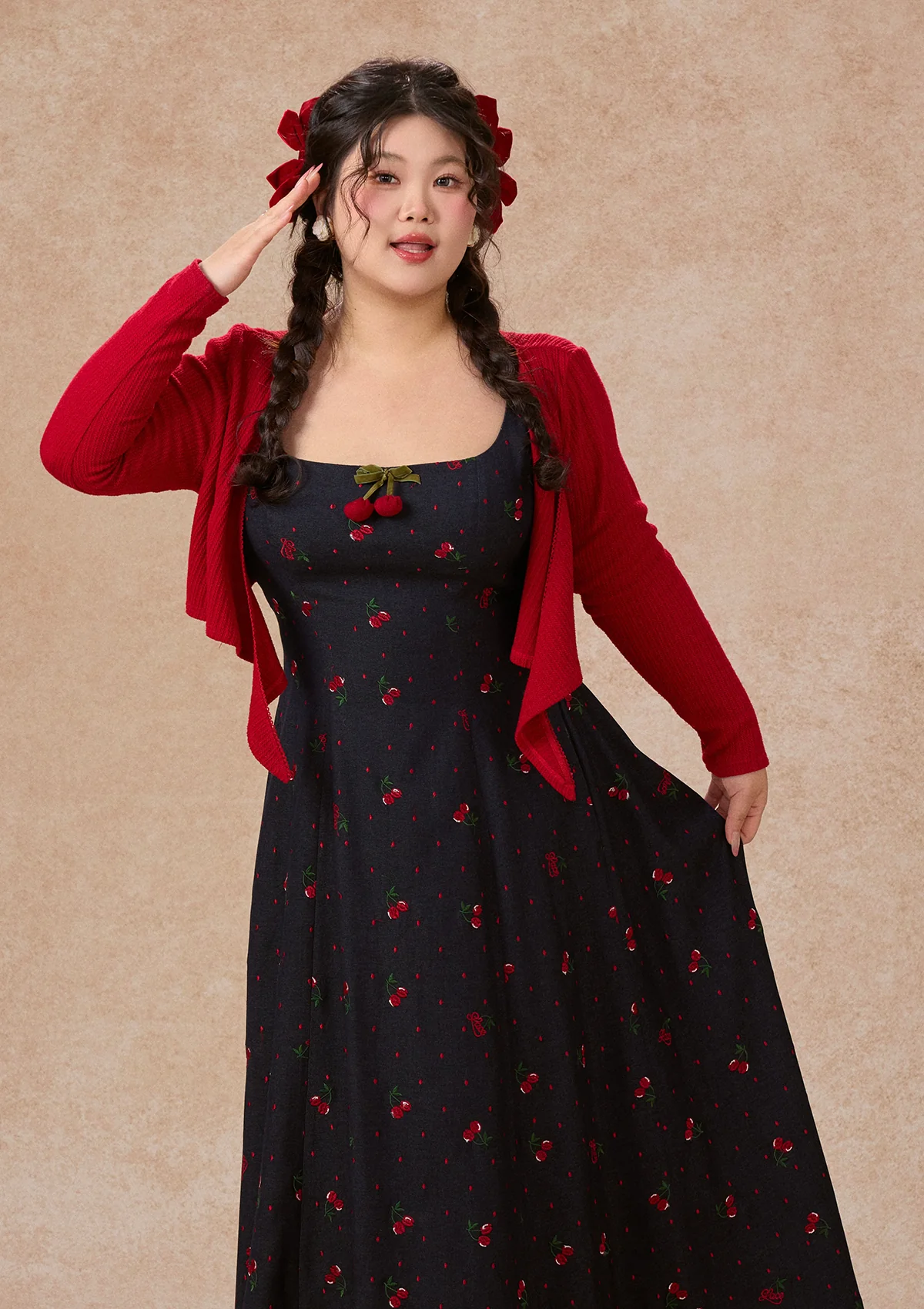 Curve&Plus Cherry Cowgirl Dress
