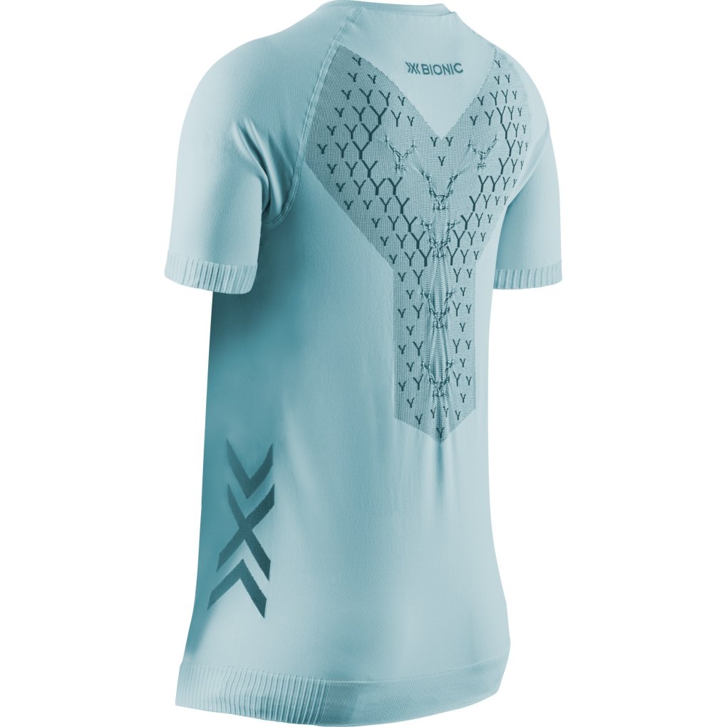 X-Bionic Twyce Run Short Sleeve Shirt Women - clearwater/black
