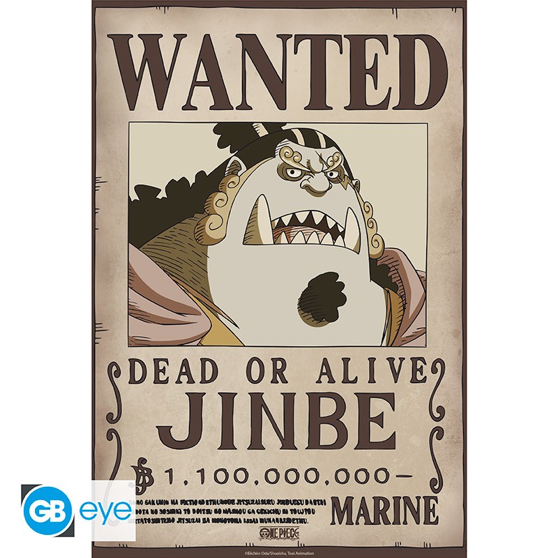 ONE PIECE Poster Wanted Jinbe Wano (52x38cm)