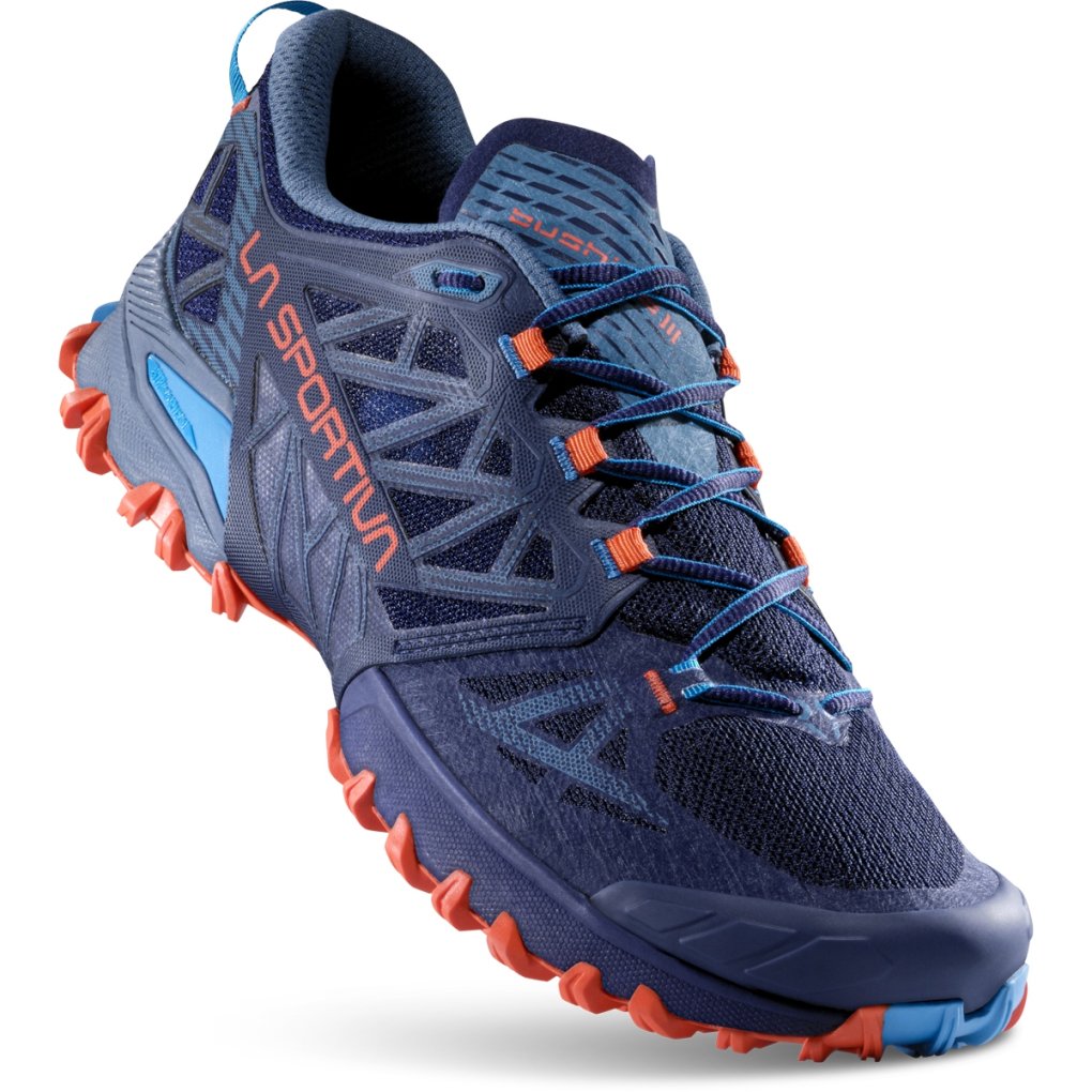 La Sportiva Bushido III Running Shoes Men - Deep Sea/Cherry Tomato