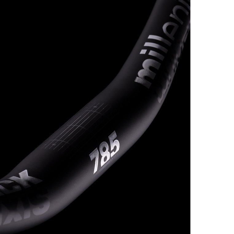 Sixpack Millenium 785 Dirt Edition MTB Riser Handlebar - 31.8mm - black / chrome