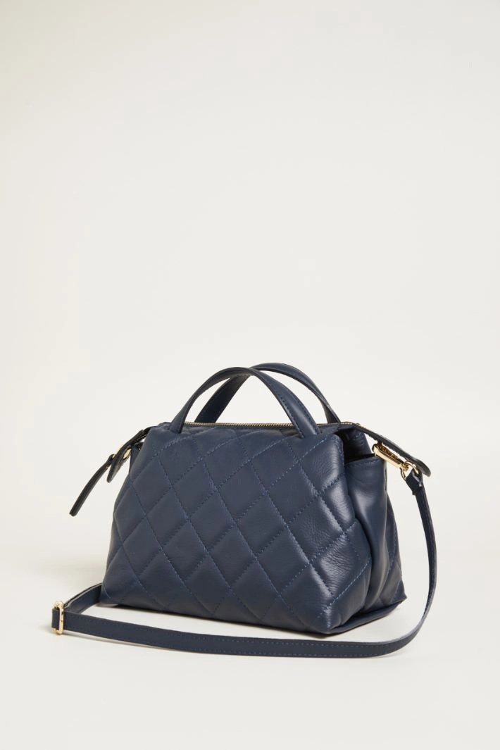 Quilted Boston bag - BLUE