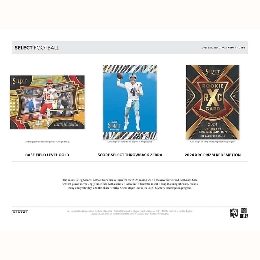 2023 Panini Select Football NFL Hobby Box