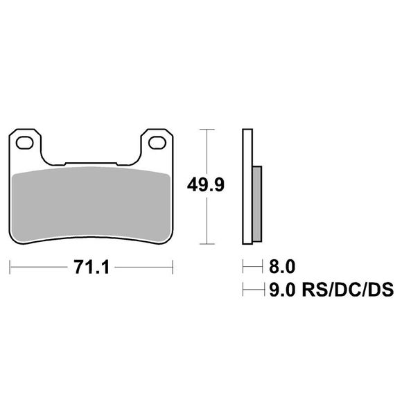 SBS 806DC Racing carbon front brake padsRef: 806DC / 806060