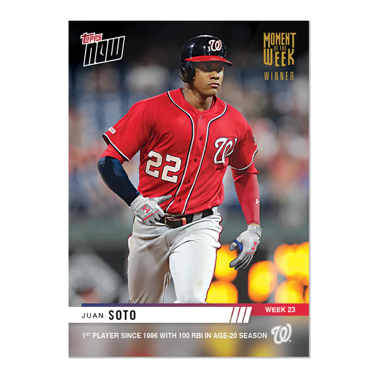 TOPPS NOW® Moment Of The Week 23 Nominee 2 - Juan Soto - Votes: 251